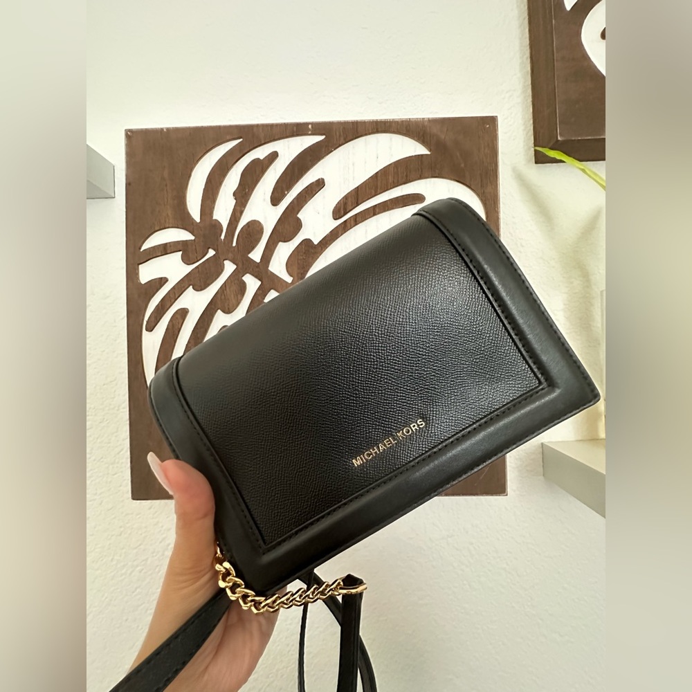 MICHAEL Michael Kors Jet Set Large Full Flap Chain Crossbody Black